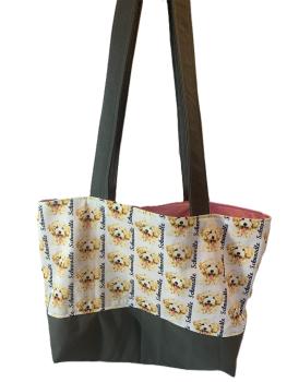 UNIKAT Shopper Einkaufstasche mit Schnoodle Motiv blond