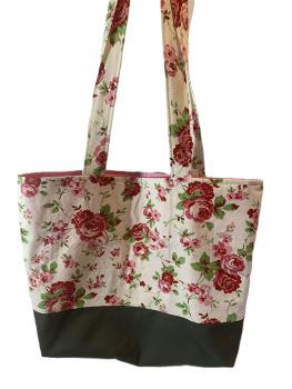 Shopper Einkaufstasche mit Rosen Motiv - Rosalie