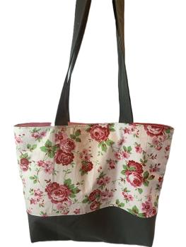 Shopper Einkaufstasche mit Rosen Motiv - Rosalie
