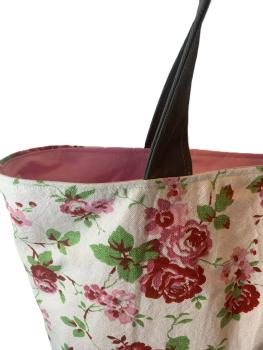 Shopper Einkaufstasche mit Rosen Motiv - Rosalie