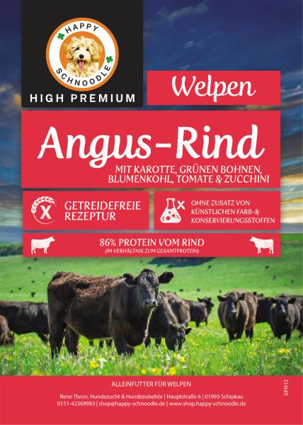 Welpenfutter  * PREMIUM Angus Rind mit Gemüseallerlei