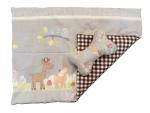 Hundedecke mit Kuschelknochen Handarbeit - Motiv Waldtiere