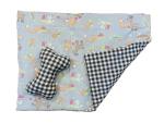Hundedecke mit Kuschelknochen Handarbeit - kleines Motiv Waldtiere
