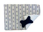 Hundedecke mit Kuschelknochen Handarbeit - maritimes Motiv